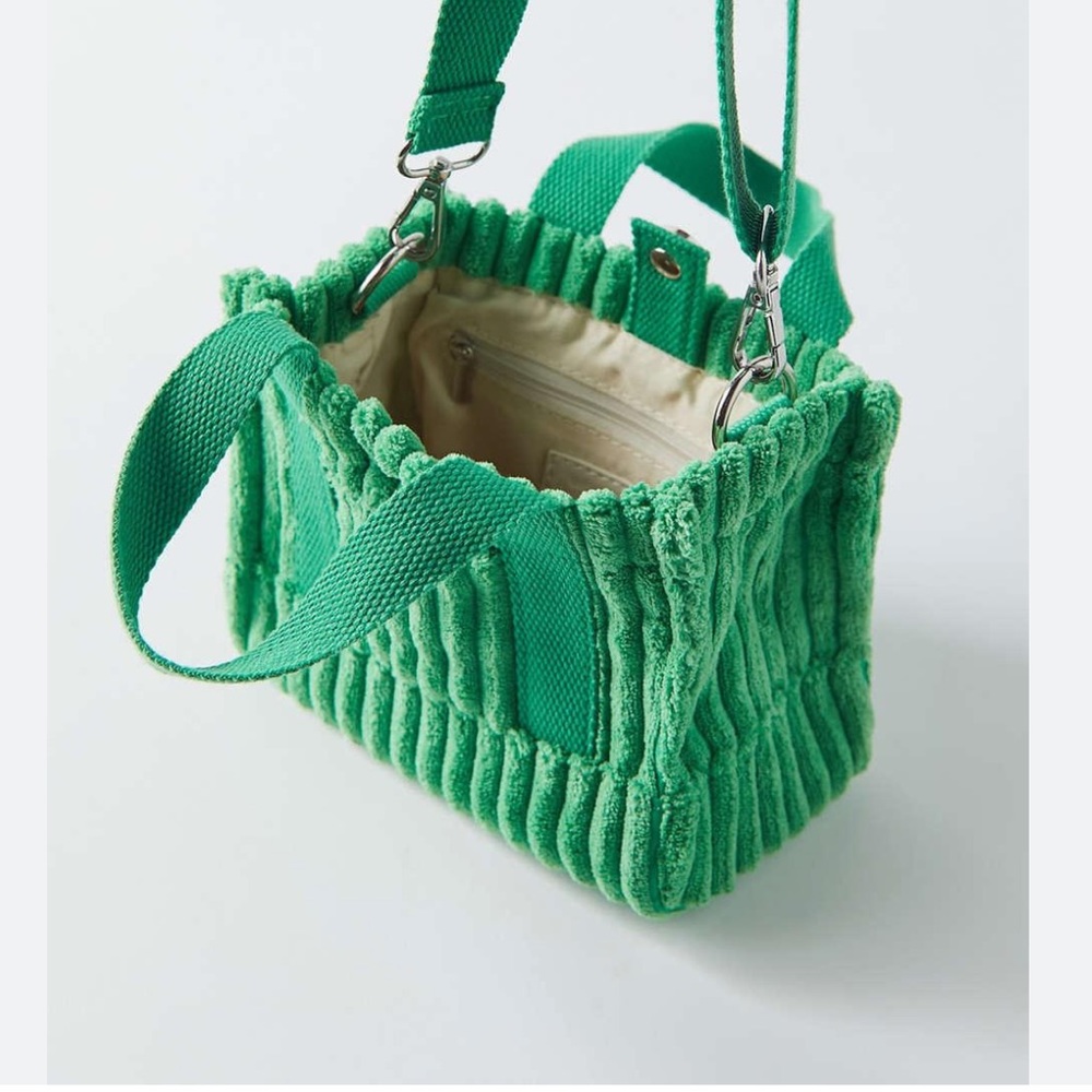 BDG Green Wide Wale Corduroy Mini Tote Bag